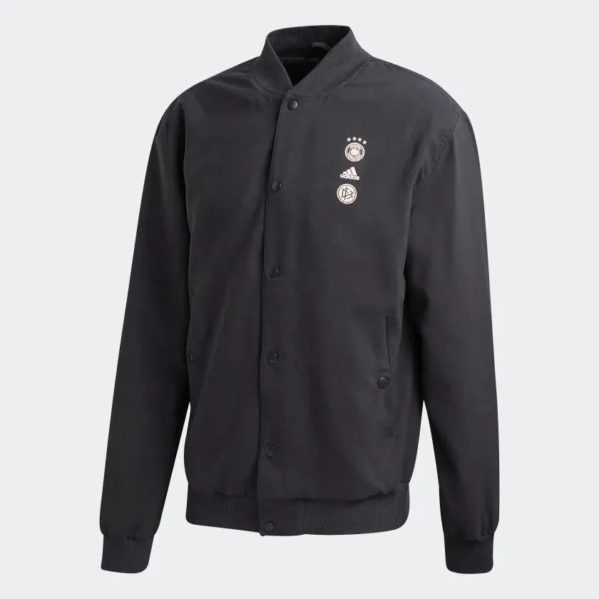adidas 2020-21 Germany SSP Jacket - Black product image 1, provided for visual reference and product detail review