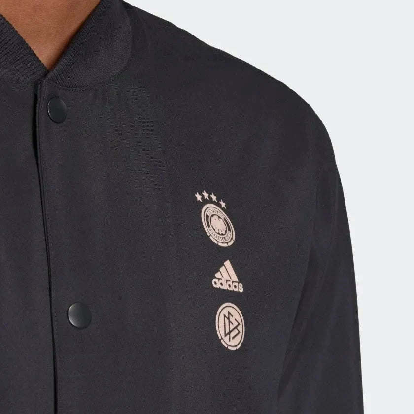 adidas 2020-21 Germany SSP Jacket - Black product image 3, provided for visual reference and product detail review