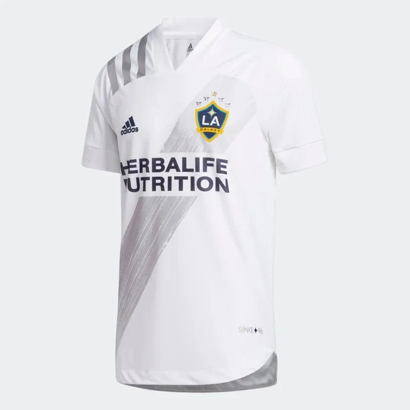 adidas 2020-21 LA Galaxy Authentic Home Jersey - White product image 1, provided for visual reference and product detail