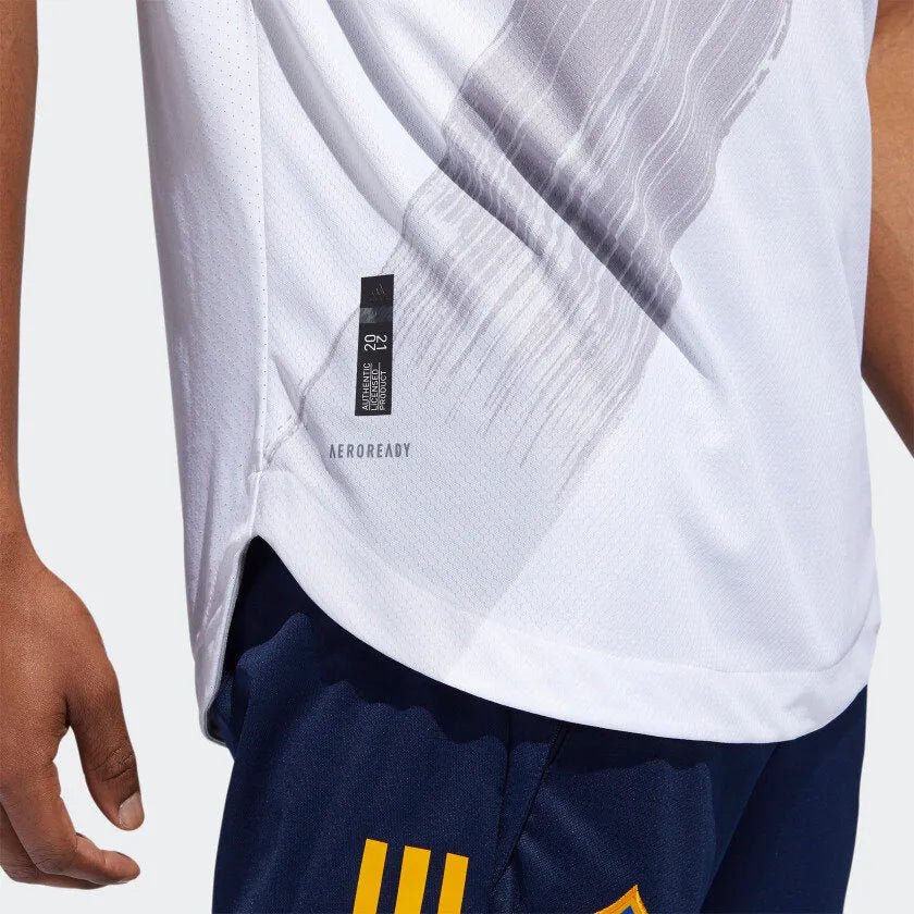 adidas 2020-21 LA Galaxy Authentic Home Jersey - White product image 4, provided for visual reference and product detail