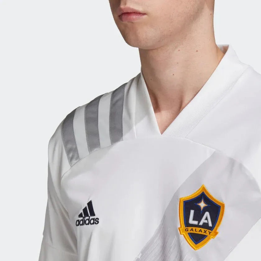 adidas 2020-21 LA Galaxy Home Jersey - White product image 3, provided for visual reference and product detail review
