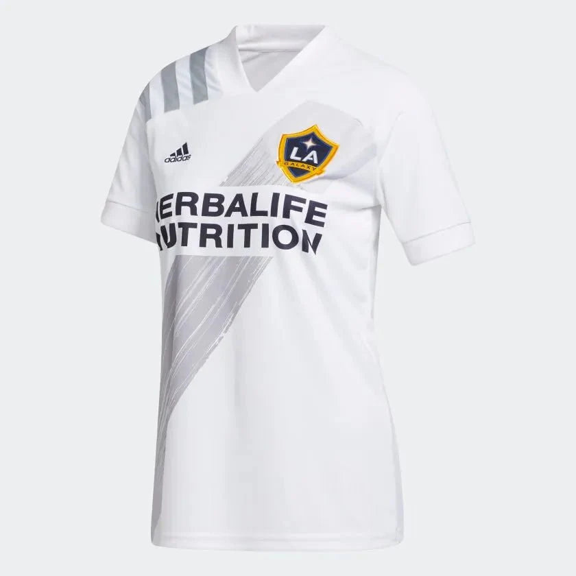 adidas 2020-21 LA Galaxy WOMENS Home Jersey - White product image 1, provided for visual reference and product detail review