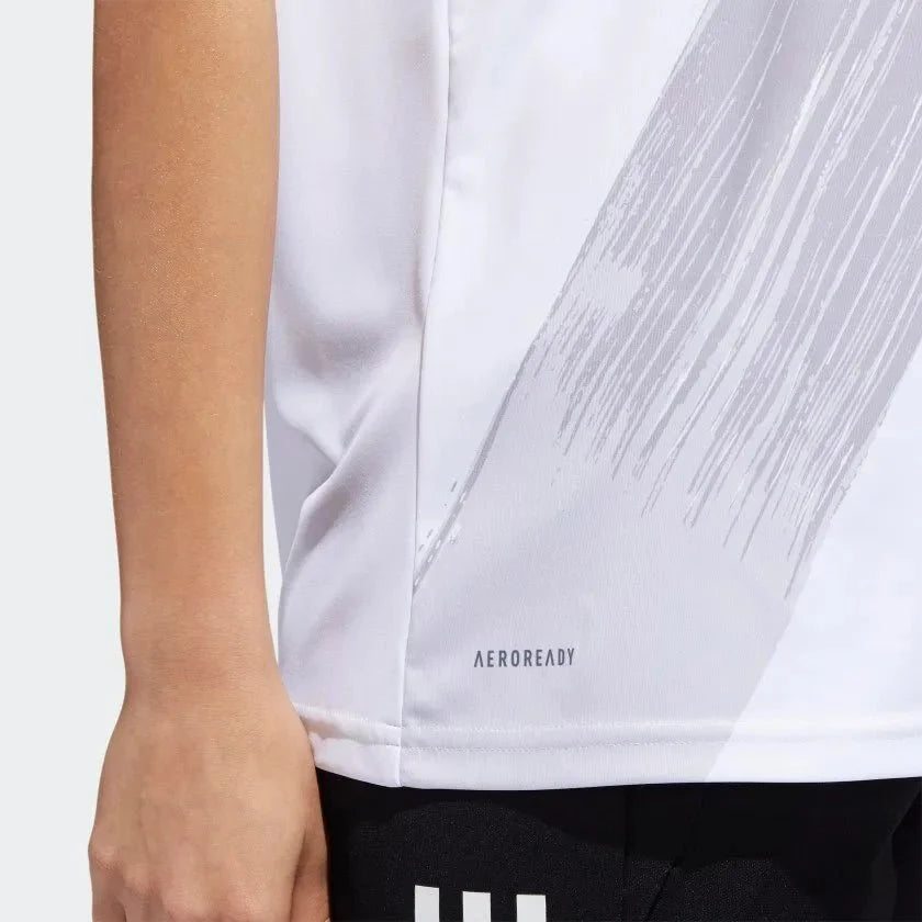 adidas 2020-21 LA Galaxy WOMENS Home Jersey - White product image 4, provided for visual reference and product detail review