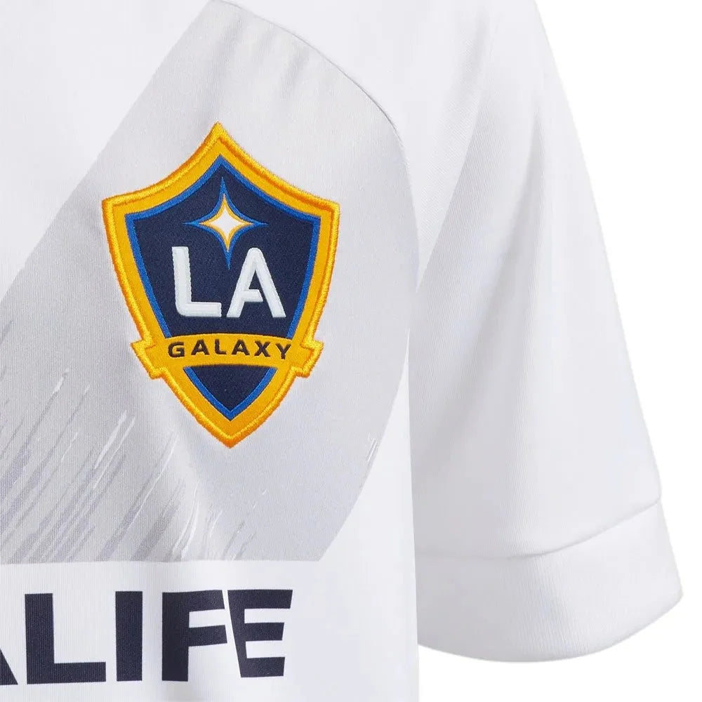 adidas 2020-21 LA Galaxy YOUTH Home Jersey - White product image 3, provided for visual reference and product detail review