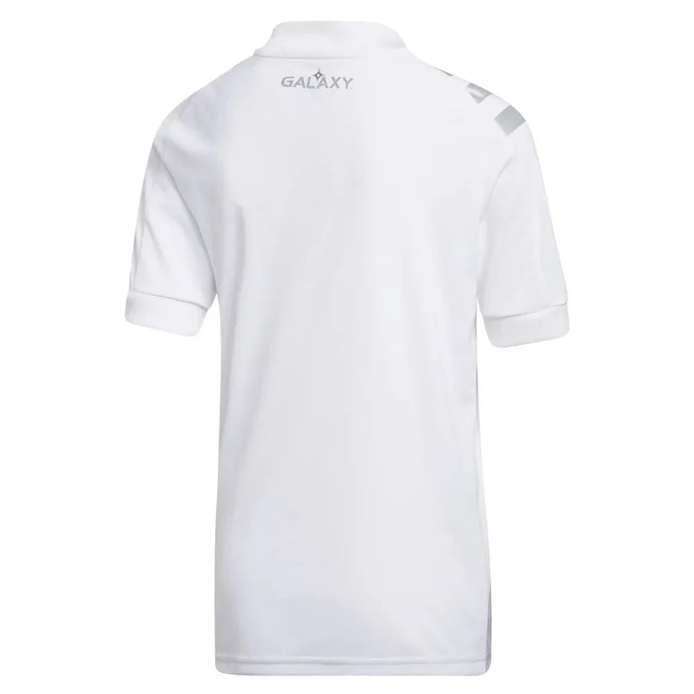 adidas 2020-21 LA Galaxy YOUTH Home Jersey - White product image 2, provided for visual reference and product detail review