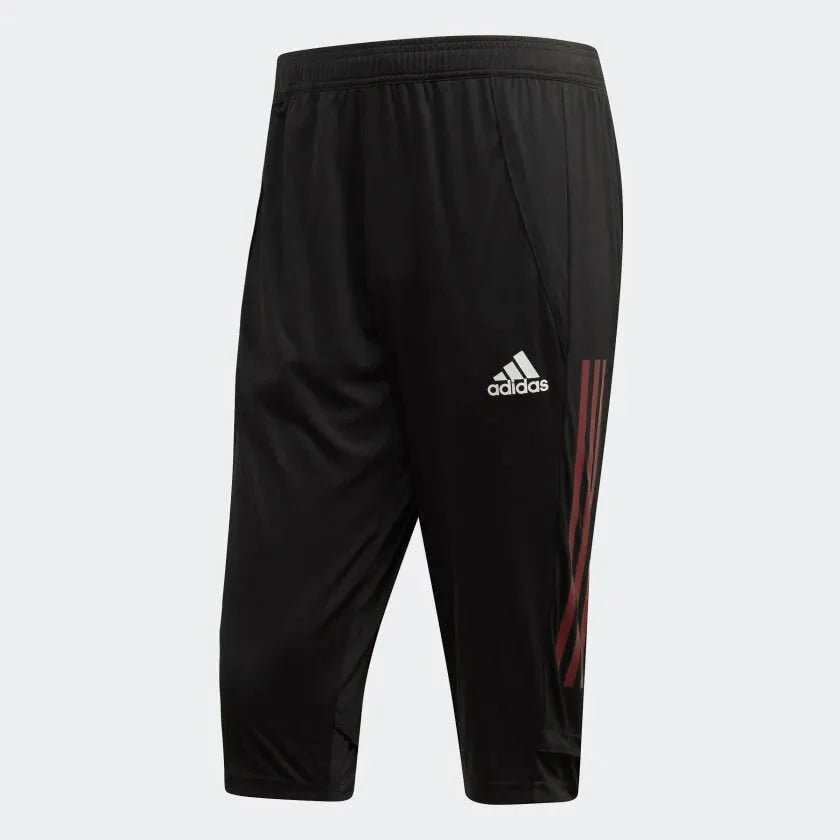 adidas 2020-21 Mexico Three-Quarter Pants - Black-Maroon product image 1, provided for visual reference and product detail