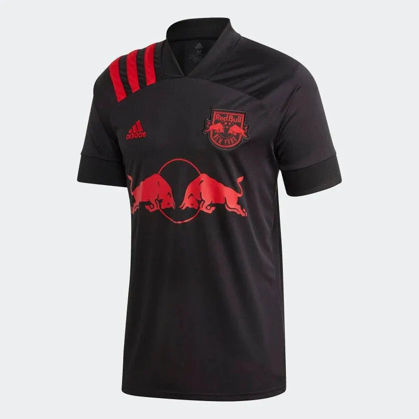 adidas 2020-21 New York Red Bulls Away Jersey - Black-Red product image 1, provided for visual reference and product detail