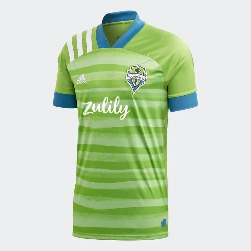 adidas 2020-21 Seattle Sounders Home Jersey - Green product image 1, provided for visual reference and product detail review