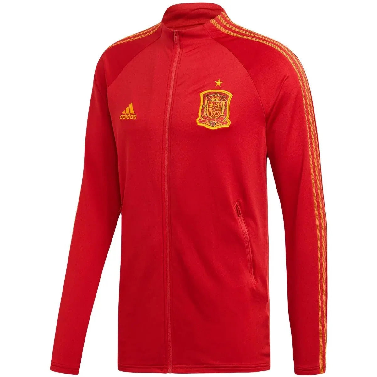 adidas 2020-21 Spain Anthem Jacket - Red-Yellow product image 1, provided for visual reference and product detail review