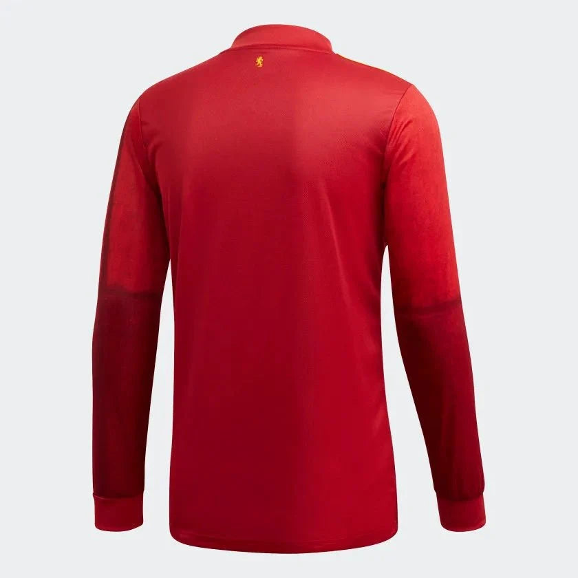 adidas 2020-21 Spain Home Long-Sleeve Jersey - Red-Yellow product image 2, provided for visual reference and product detail