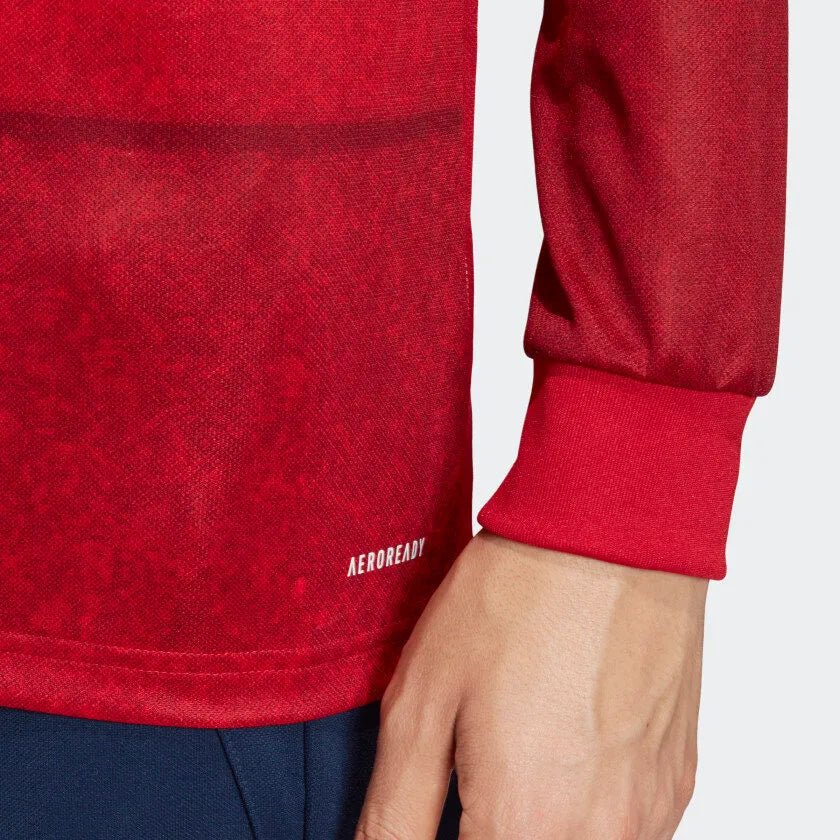 adidas 2020-21 Spain Home Long-Sleeve Jersey - Red-Yellow product image 4, provided for visual reference and product detail