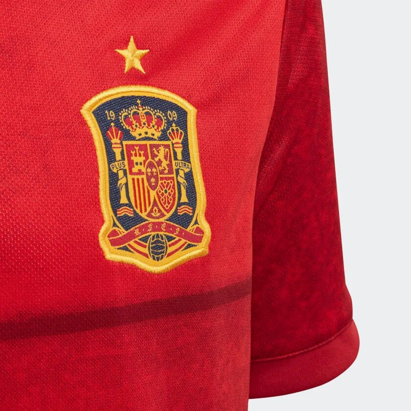 adidas 2020-21 Spain Home YOUTH Jersey - Red-Yellow product image 4, provided for visual reference and product detail review