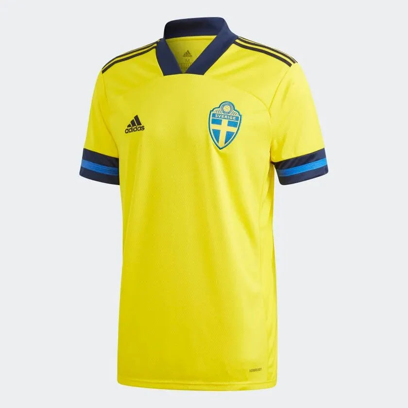 adidas 2020-21 Sweden Home Jersey - Yellow-Navy product image 1, provided for visual reference and product detail review