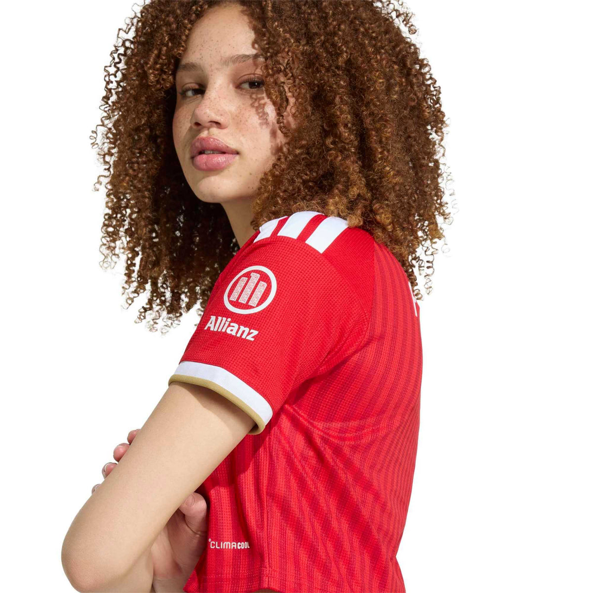 adidas 2026-27 Bayern Munich Women Stadium Home Cropped Soccer Jersey product image 5, provided for visual reference and