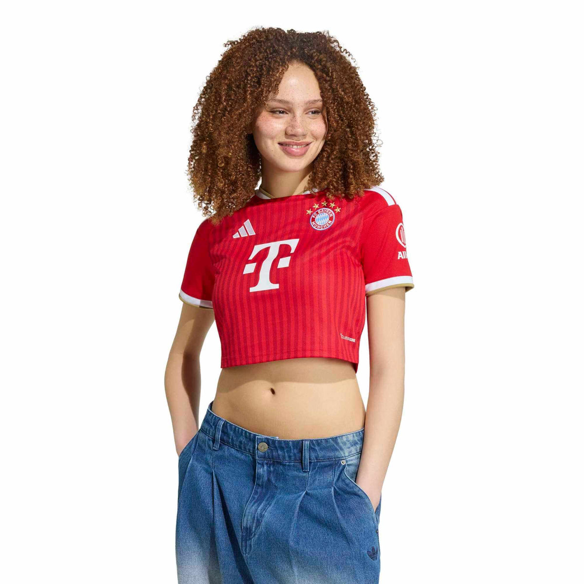 adidas 2026-27 Bayern Munich Women Stadium Home Cropped Soccer Jersey product image 3, provided for visual reference and