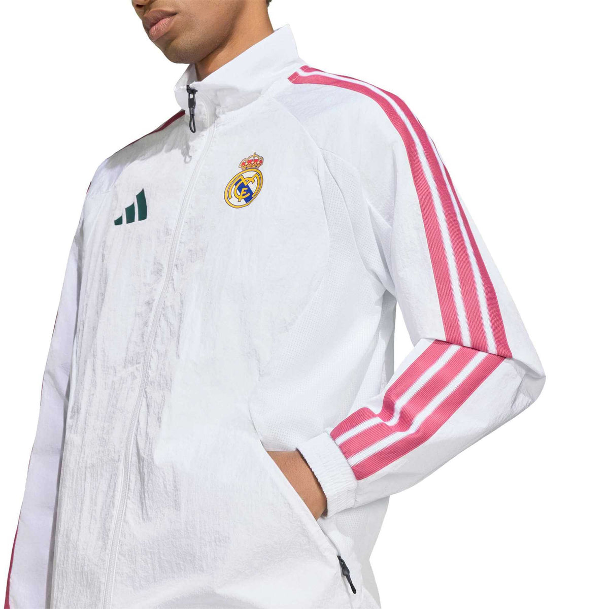 adidas 2026-27 Real Madrid Men Home Anthem Jacket product image 4, provided for visual reference and product detail review