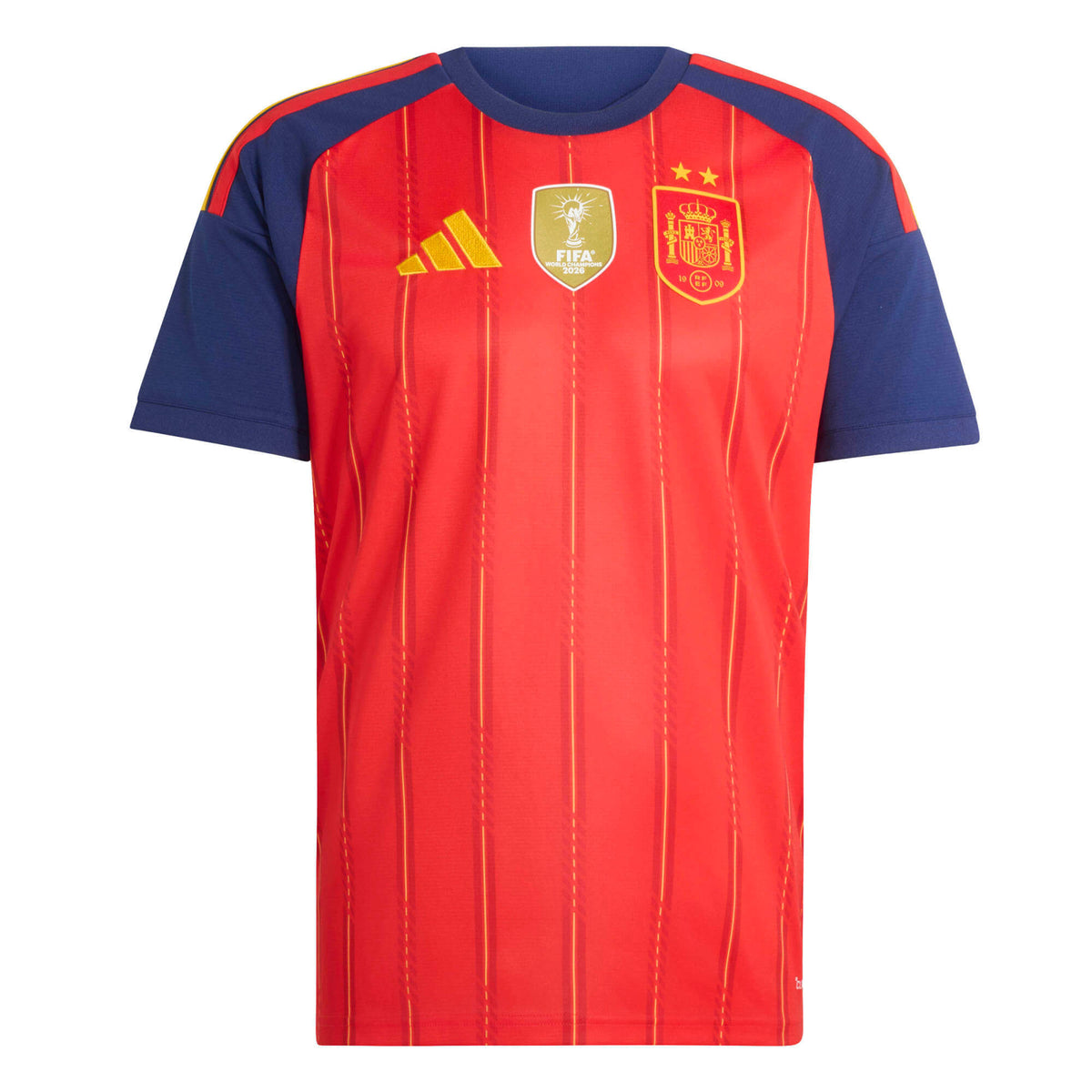 adidas 2026 Spain Men 2-Star Stadium Home Soccer Jersey product image 1, provided for visual reference and product detail