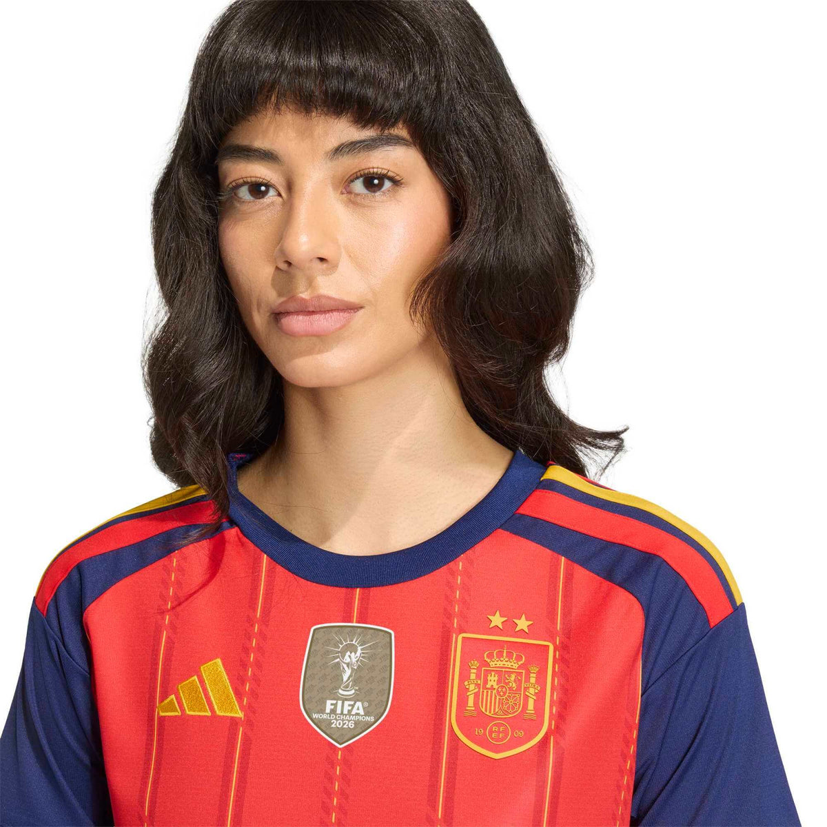 adidas 2026 Spain Women 2-Star Stadium Home Soccer Jersey product image 5, provided for visual reference and product detail
