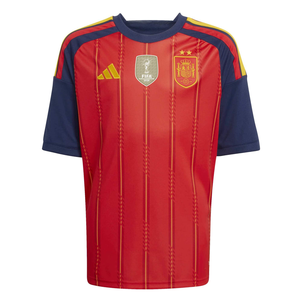 adidas 2026 Spain Youth 2 Star Stadium Home Soccer Jersey product image 1, provided for visual reference and product detail