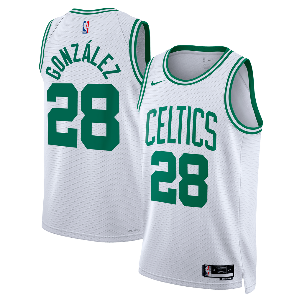 Boston Celtics Nike Association Edition Swingman Jersey - White - Hugo González - Unisex product image 2, provided for