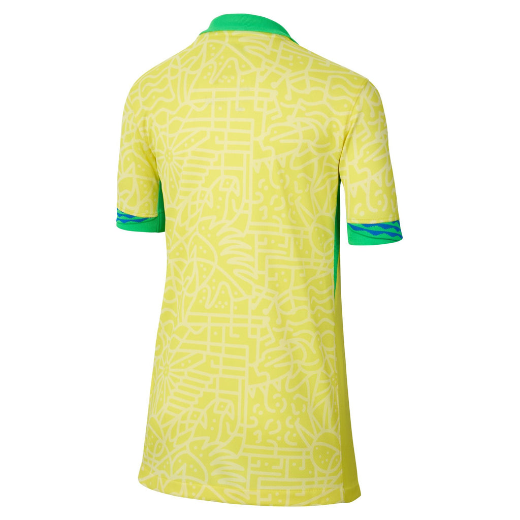Nike Brazil 2024 Youth Home Stadium Jersey product image 2, provided for visual reference and product detail review