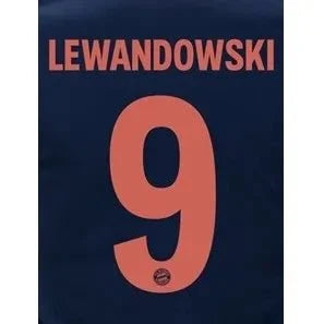 Bayern Munich 2019/20 Third Lewandowski #9 Jersey Name Set product image 1, provided for visual reference and product detail