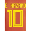 Belgium 2018 Home E.Hazard #10 Jersey Name Set product image 1, provided for visual reference and product detail review