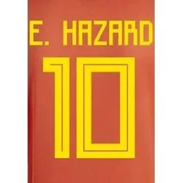 Belgium 2018 Home E.Hazard #10 Jersey Name Set product image 1, provided for visual reference and product detail review