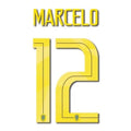 Brasil 2018 Away Marcelo #12 Jersey Name Set product image 1, provided for visual reference and product detail review