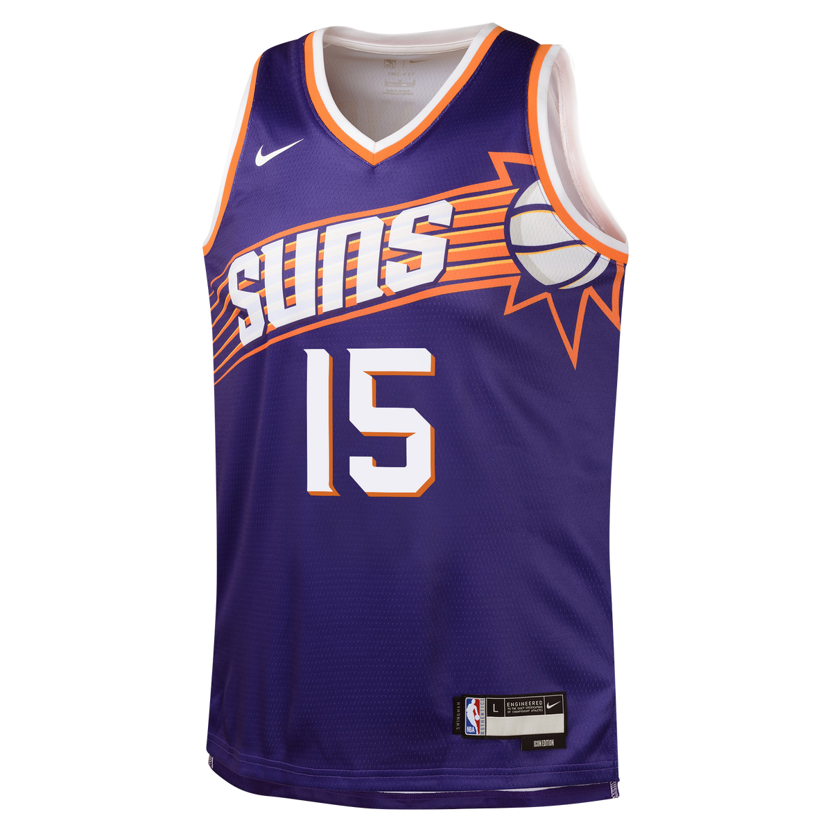 Phoenix Suns Nike Icon Edition Swingman Jersey - Purple - Devin Booker - Youth product image 3, provided for visual