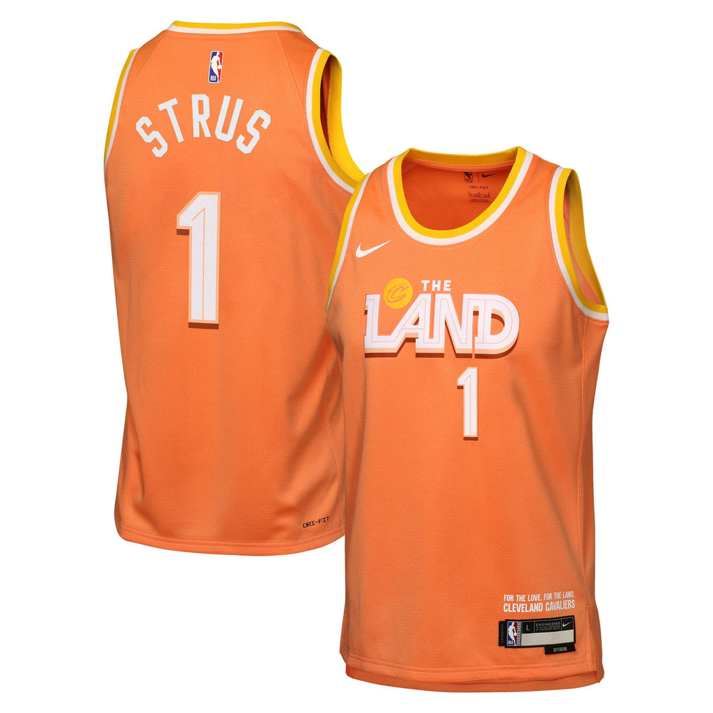 Cleveland Cavaliers Nike 2025/26 City Edition Swingman Jersey - Orange - Max Strus - Youth product image 2, provided for