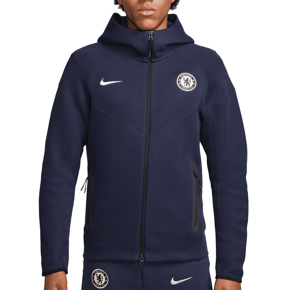 Nike Chelsea FC Men Tech Fleece Full-Zip Hoodie product image 3, provided for visual reference and product detail review