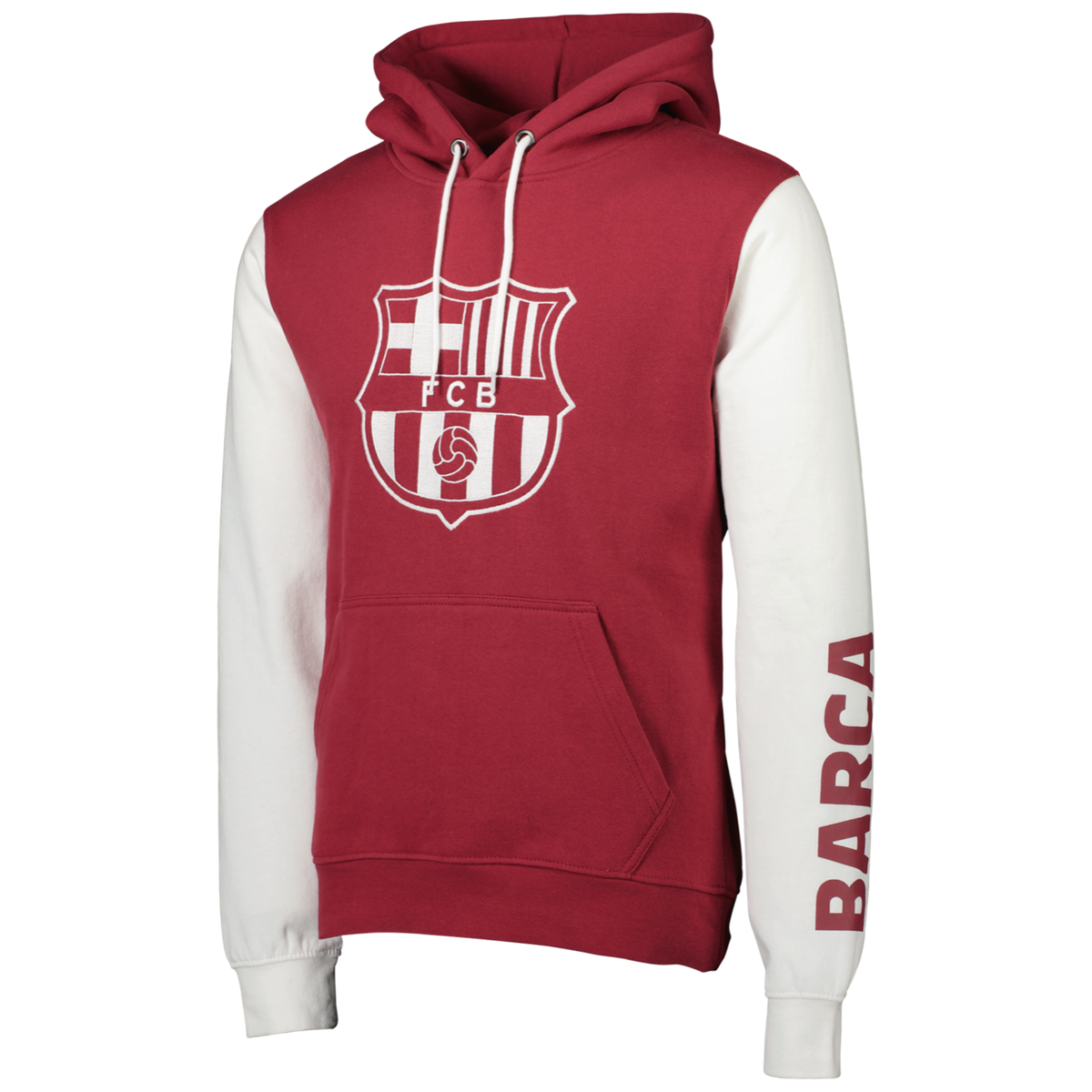FC Barcelona Men Color Block Pullover Hoodie product image 1, provided for visual reference and product detail review