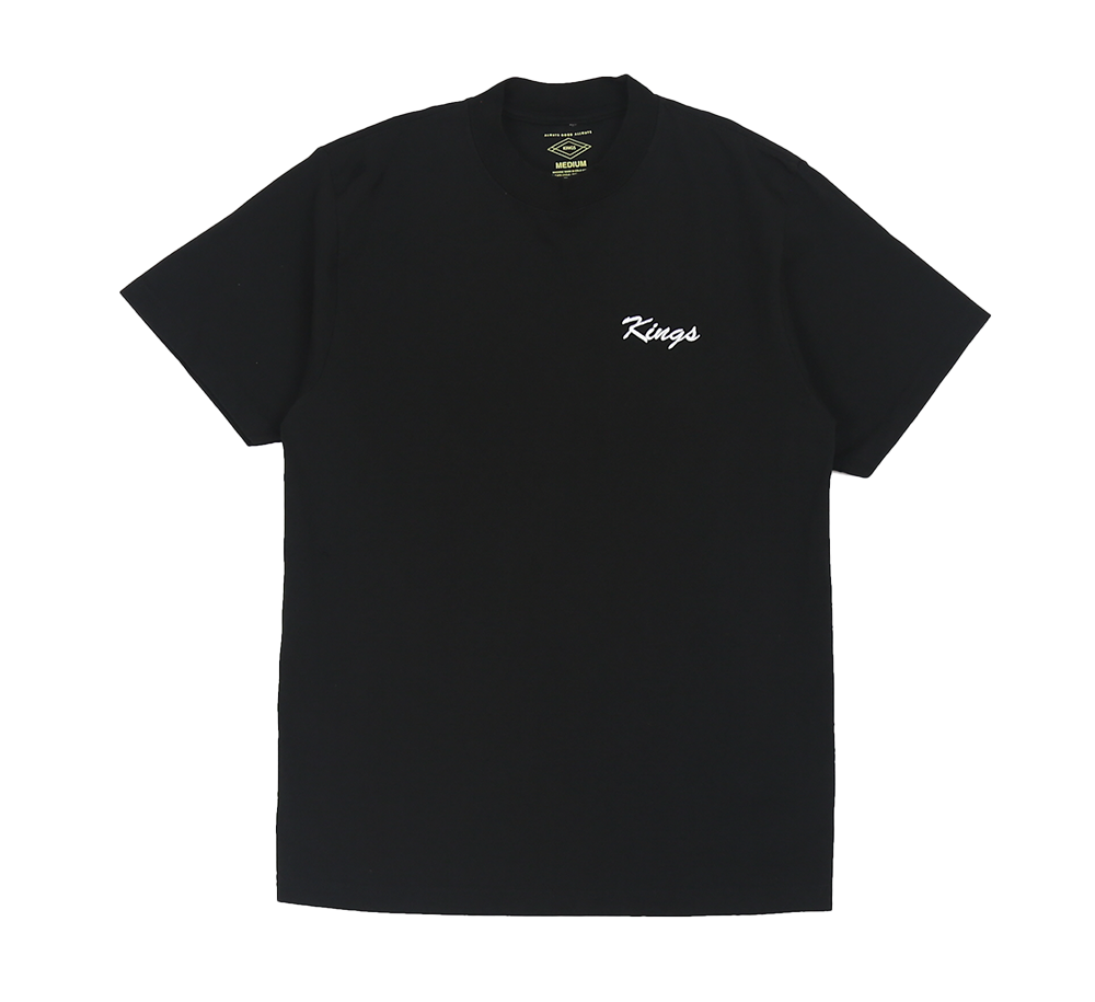 Big Script Embroidered Heavyweight Garment Dyed T-Shirt product image 1, provided for visual reference and product detail