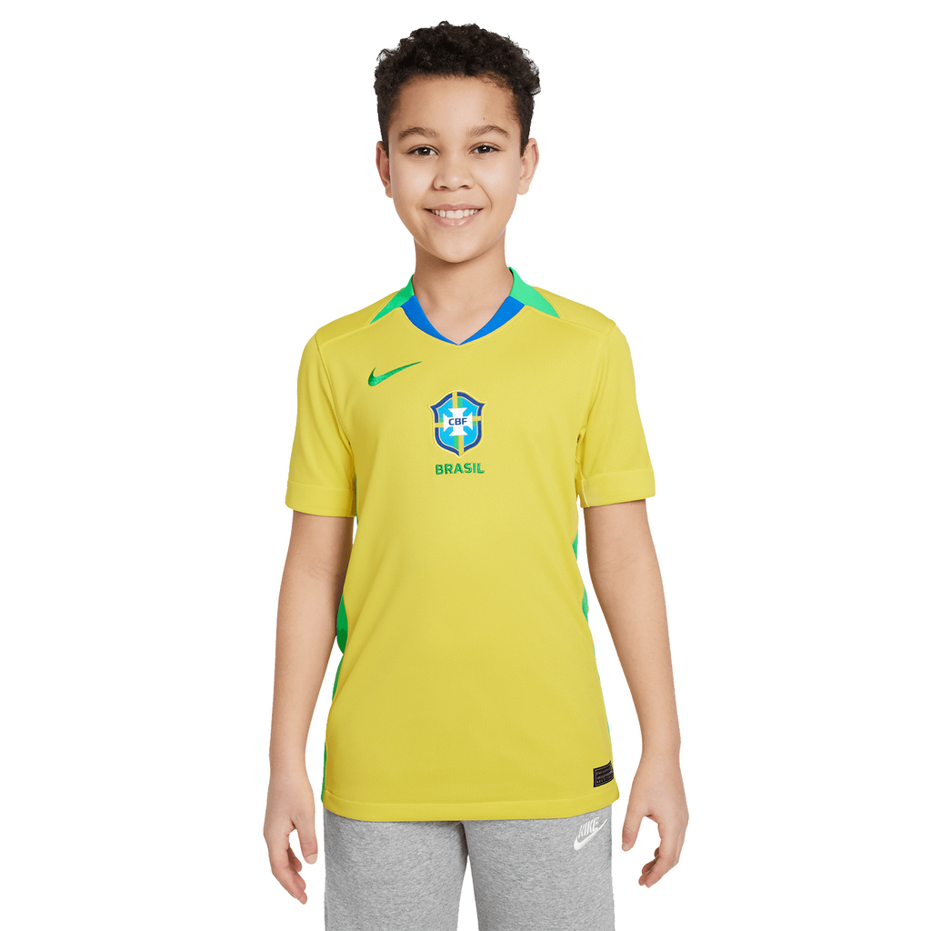 Nike Brazil 2025 Youth Home Stadium Jersey product image 2, provided for visual reference and product detail review