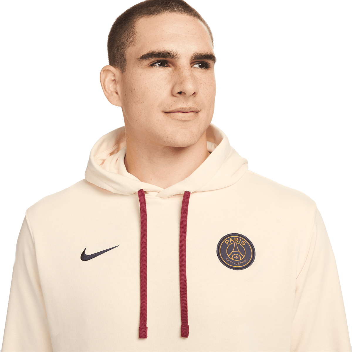 Nike PSG Men Club Fleece Pullover Hoodie product image 3, provided for visual reference and product detail review