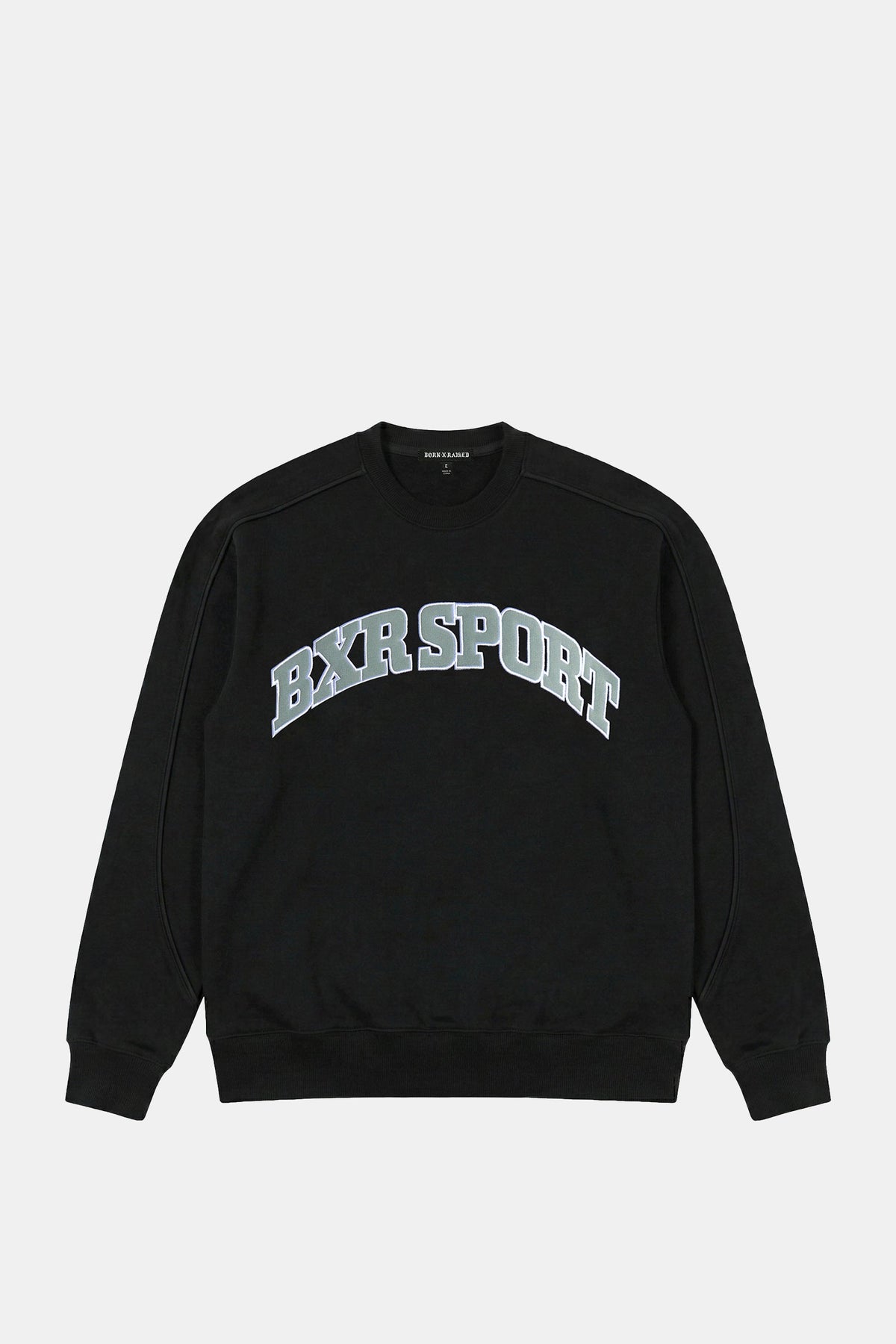 BXR Sport Panel Crewneck product image 1, provided for visual reference and product detail review