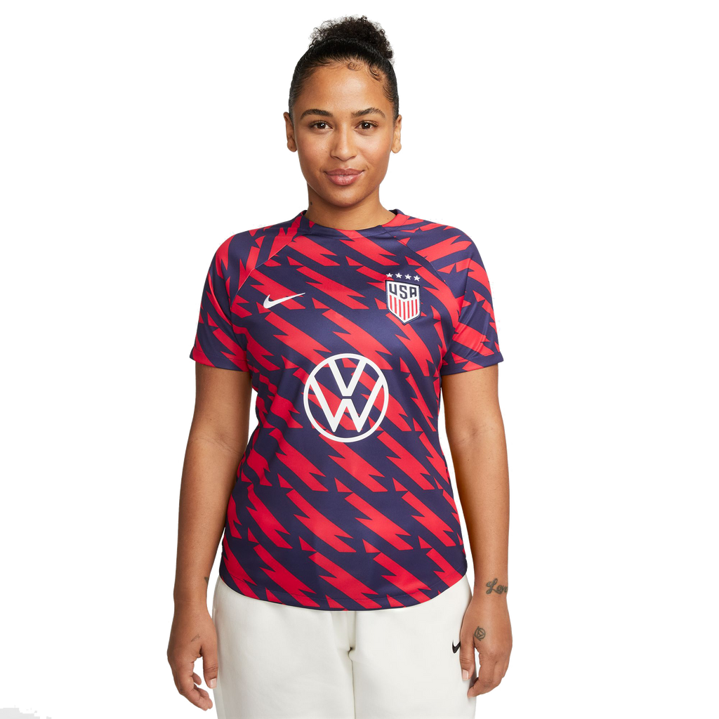 Nike USA Women Academy Pro Short Sleeve Pre-Match Top product image 1, provided for visual reference and product detail